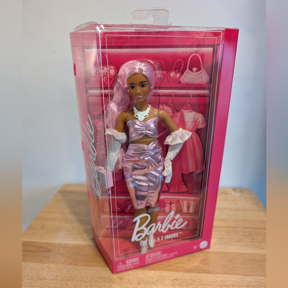 Barbie Fashionista Doll with Shimmering Pink Dress